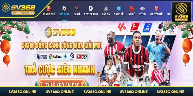 Thể thao SV368 - Sảnh cược hấp dẫn có không gian kỳ ảo 2 Thể thao SV368 đảm bảo tính bảo mật thông tin cao